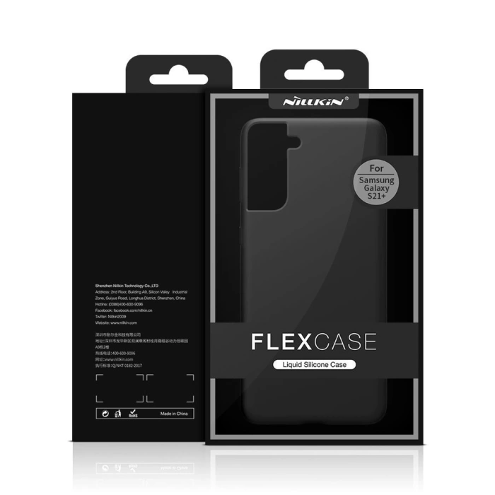 Nillkin Flex Pure Pro Case gumowe elastyczne silikonowe etui pokrowiec Samsung Galaxy S21+ 5G (S21 Plus 5G) czarny