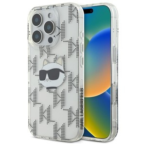 Etui Karl Lagerfeld iPhone 16 Pro 6.3" przezroczysty/transparent hardcase IML Choupette Head Electroplated