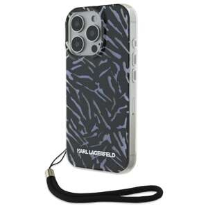 Etui Karl Lagerfeld iPhone 16 Pro 6.3" fioletowy/purple Zebra With Cord