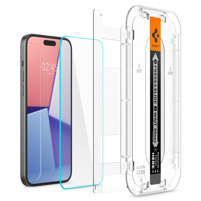 Szkło Hartowane Spigen Glas.tr ”ez Fit” iPhone 15 Clear