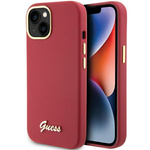 Etui Guess GUHCP15SSMBSLM iPhone 15 6.1" magenta hardcase Silicone Script Metal Logo & Frame Case