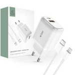 ŁADOWARKA TECH-PROTECT C20W 2-PORT NETWORK CHARGER PD20W/QC3.0 + LIGHTNING CABLE WHITE