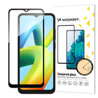 Wozinsky Full Glue Tempered Glass szkło hartowane do Xiaomi Redmi A2 / Redmi A1 9H na cały ekran z czarną ramką