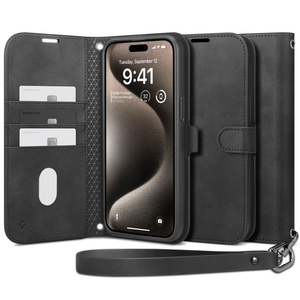 Etui Spigen Wallet ”s” Pro iPhone 15 Pro Black Case