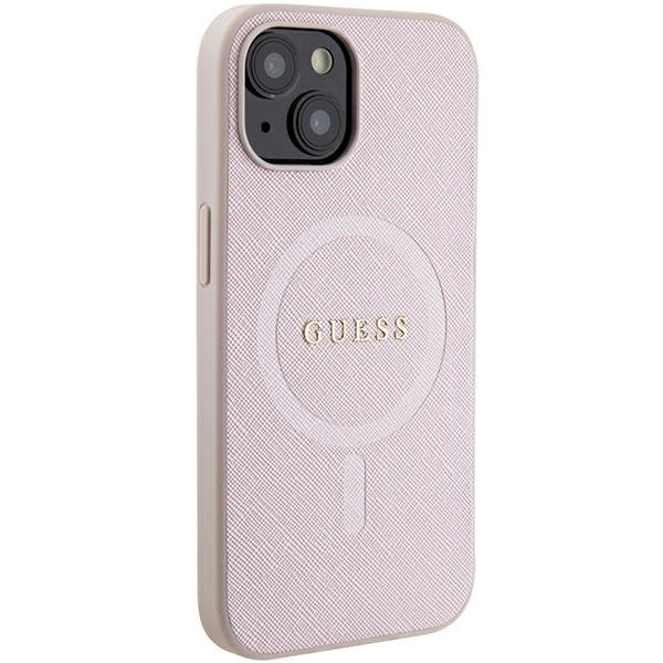 Etui Guess GUHMP15MPSAHMCP iPhone 15 Plus 6.7" różowy/pink hardcase Saffiano MagSafe