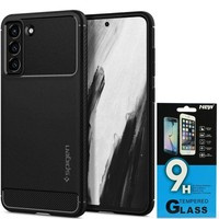 SPIGEN Galaxy S21 Fe Rugged Armor Matte Black + Szkło