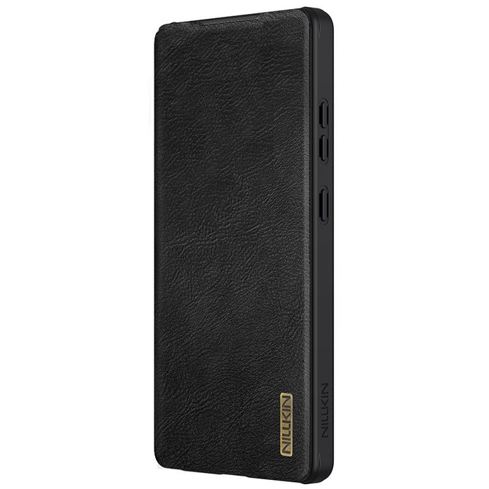 Nillkin Qin Pro Leather Case Samsung S25 ULTRA, BLACK / CZARNY