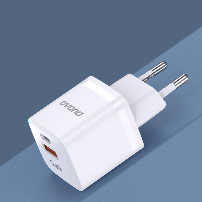 Ładowarka sieciowa GaN 33W PPS USB C/USB Dudao A13Pro - biała