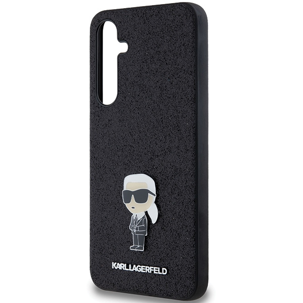 Etui Karl Lagerfeld KLHCSSamsung Galaxy A55GKNPSK Samsung Galaxy A55 Samsung Galaxy A556 czarny/black hardcase Fixed Glitter Ikonik Logo Metal Pin