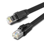 UGREEN NW134 Płaski kabel sieciowy z metalowymi wtyczkami, Ethernet RJ45, Cat.8, U/FTP, 5m (czarny)