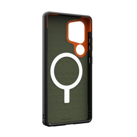 UAG Civilian Pro -  obudowa ochronna do Samsung Galaxy S25 Ultra 5G z wbudowanym modułem magnetycznym (olive/orange)