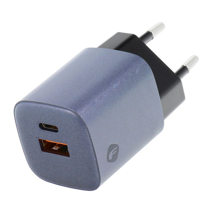 FORCELL F-ENERGY GaN VT-31 ładowarka sieciowa Typ C + USB A PD QC4.0 3A 33W szara