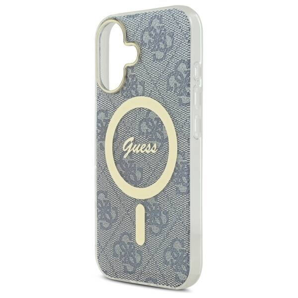 Etui Guess iPhone 16 6.1" niebieski/blue hardcase IML 4G MagSafe