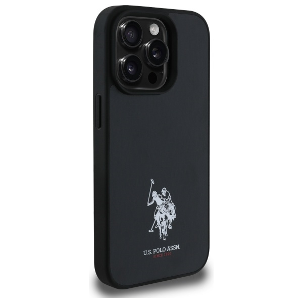 US Polo USHCP15XPGEK iPhone 15 Pro Max    6,7" czarny/black Leather Embroidered DH Color