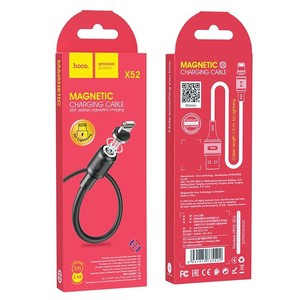 HOCO kabel USB do iPhone Lightning 8-pin magnetyczny 2,4A Sereno X52 czarny