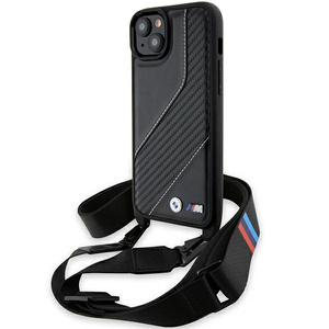 Etui Bmw Bmhcp15s23pscck Iphone 15 / 14 / 13 Czarny/black Hardcase M Edition Carbon Stripe & Strap Case