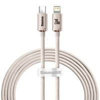 Baseus Crystal Shine Series kabel USB Typ C - Lightning szybkie ładowanie Power Delivery 20W 2m różowy (CAJY001404)