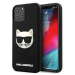 Etui Karl Lagerfeld iPhone 12 12 Pro 3D Rubber Choupette Czarny Case