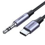 Kabel mini jack 3,5mm AUX do USB-C UGREEN 1m (ciemny szary) AV143 30633