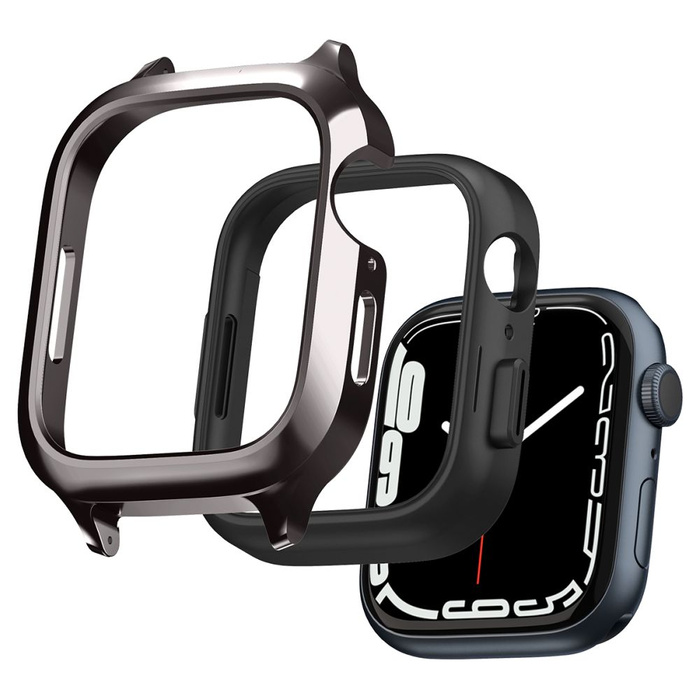 Etui i Pasek Spigen Metal Fit Pro Apple Watch SE 4 5 6 7 8 9 44 / 45 mm Grafitowe