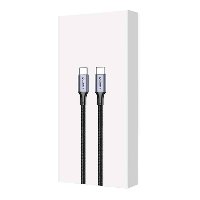 Ugreen kabel przewód USB Typ C - USB Typ C 5 A 100 W Power Delivery Quick Charge 3.0 FCP 480 Mbps 2 m szary (70429 US316)