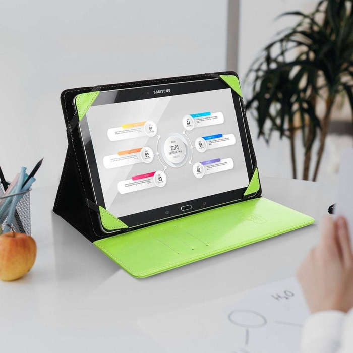 Uniwersalne etui / pokrowiec BLUN na tablet 11" limonka (UNT)