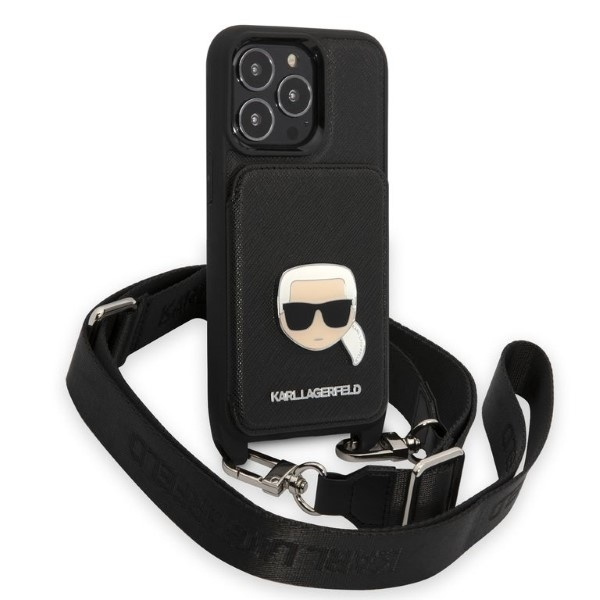 Etui Karl Lagerfeld Klhcp13lsakhpk iPhone 13 Pro / 13 6,1" Hardcase Saffiano Metal Karl Head Case