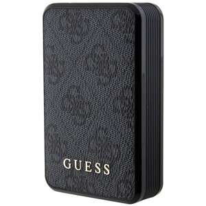 Guess Powerbank 18W GUPB10DP4GEGK 10000mAh czarny/black 4G Leather Metal Logo