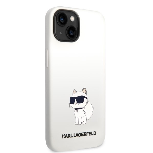 Etui KARL LAGERFELD Apple iPhone 14 Plus Silicone Choupette Biały Hardcase