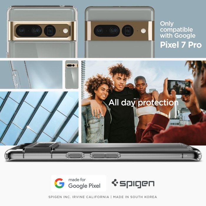 Etui Spigen Ultra Hybrid Google Pixel 7 Pro Etui Crystal Clear