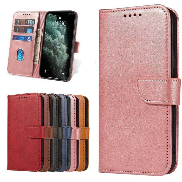 Magnet Case elegancki futerał etui pokrowiec z klapką i funkcją podstawki Samsung Galaxy A72 4G różowy