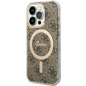 Etui Guess GUHMP14LH4STW iPhone 14 Pro 6.1" brązowy/brown hardcase 4G MagSafe Case