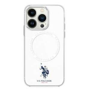 Etui US Polo iPhone 16 6.1" biały/white IML Ring MagSafe