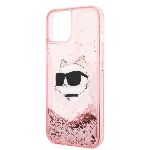 Etui KARL LAGERFELD Apple iPhone 14 Plus Glitter Choupette Head Różowy Hardcase