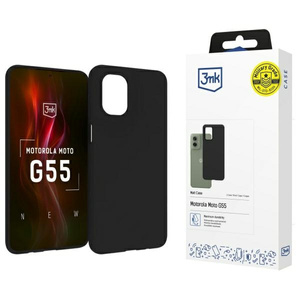 3MK Matt Case Motorola Moto G55 5G  czarny/black