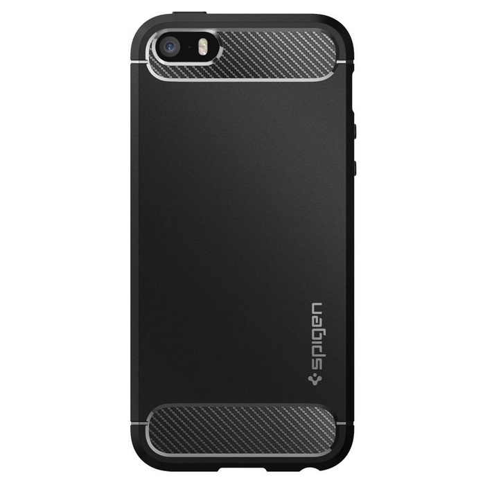 Etui SPIGEN Rugged Armor Apple Iphone 5S SE Black Czarne Case