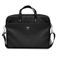 Guess Torba GUCB15PSATLK 16" czarny/ black Saffiano Hot Stamp Triangle Logo