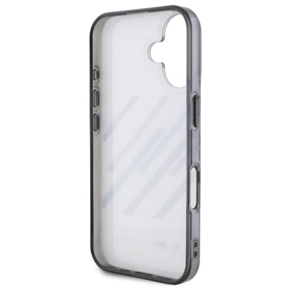 Etui BMW iPhone 16 6.1" szary/grey hardcase Motosport IML Random Stripes