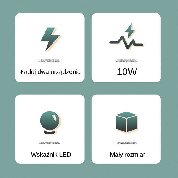 Ładowarka indukcyjna USAMS 10W Dual Biały