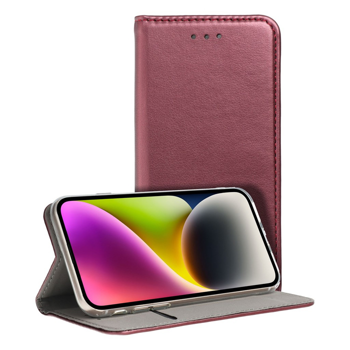 Etui Kabura Smart Magneto do Samsung Galaxy A15 burgundowy Case