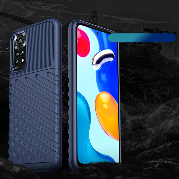 Thunder Case elastyczne pancerne etui pokrowiec Xiaomi Redmi Note 11 Pro+ 5G / 11 Pro 5G / 11 Pro niebieski