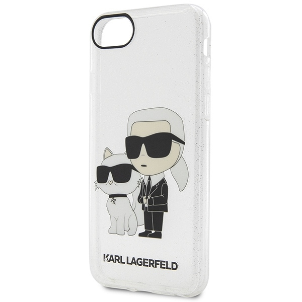 Etui Karl Lagerfeld KLHCI8HNKCTGT iPhone 7/8/ SE 2020 / SE 2022 transparent hardcase Gliter Karl&Choupette Case