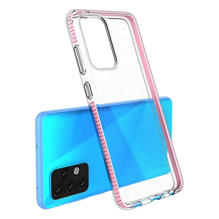 Spring Case pokrowiec żelowe etui z kolorową ramką do Samsung Galaxy A52s 5G / A52 5G / A52 4G czarny