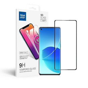 Szkło hartowane Blue Star 5D - do OPPO Reno6 Pro 5G (full glue/case friendly) - czarny