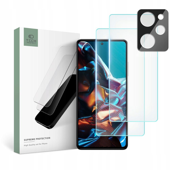 Szkło Hartowane Tech-protect Supreme Set Xiaomi Poco X5 Pro 5G Clear