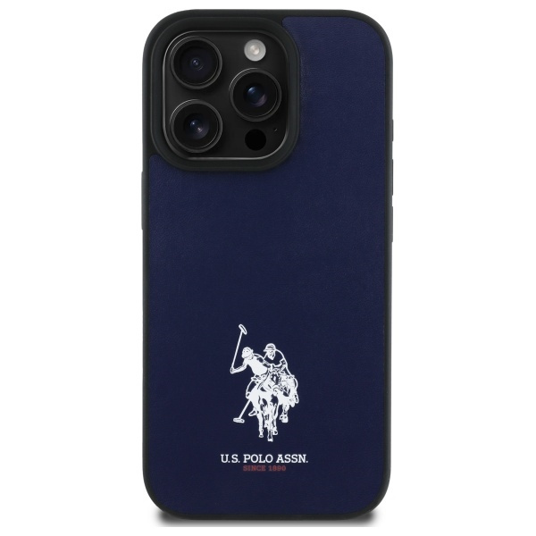 US Polo USHCP15XPGEV iPhone 15 Pro Max    6,7" granatowy/navy Leather Embroidered DH Color