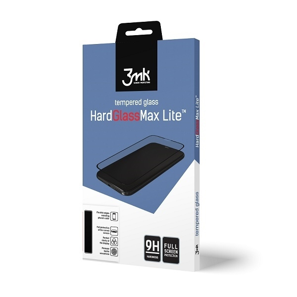 Szkło Hartowane 3MK HardGlass Max Lite iPhone 7 Plus 8 Plus czarny black