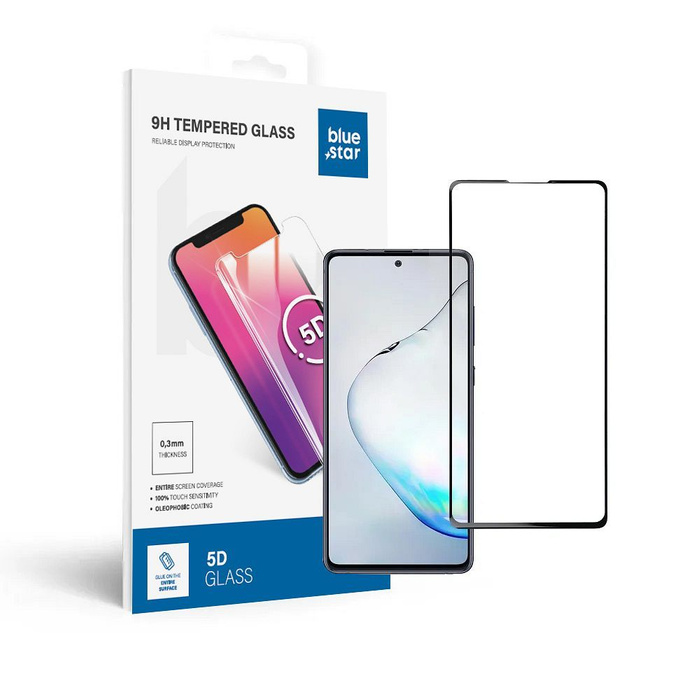 Szkło hartowane Blue Star 5D - do Samsung Galaxy S10 Lite (full glue/case friendly) - czarny