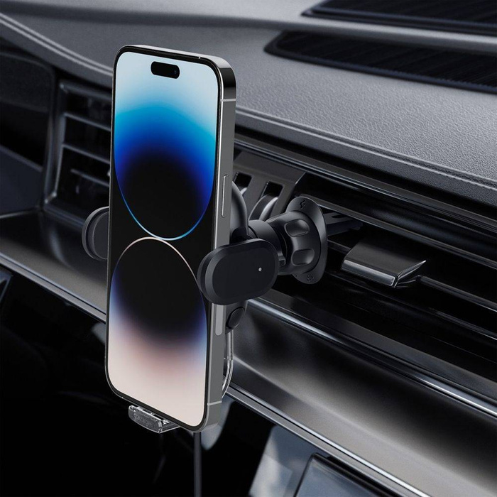 Uchwyt Spigen Uts12w Onetap Universal Vent Car Mount Wireless Charger Black