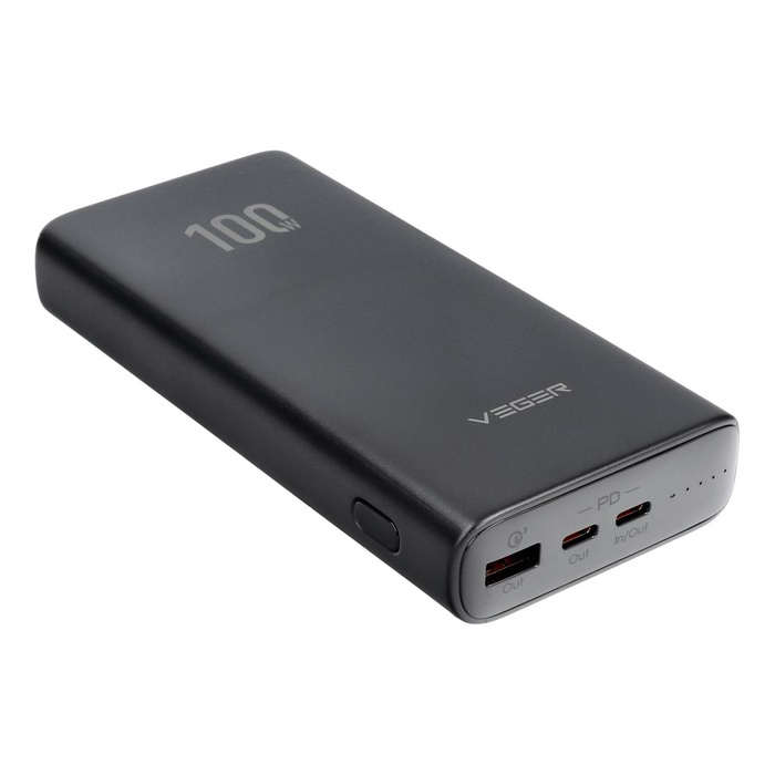 VEGER powerbank 20000 mAh PD QC3.0 5A 100W T100 (W2032C-100) czarny